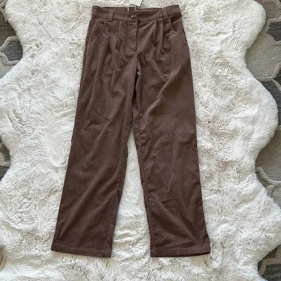 Halara Corduroy Casual Pants Cocoa Brown Size S - Picture 10 of 13
